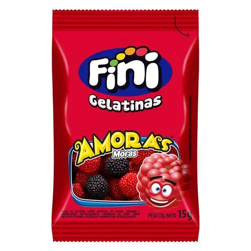 Bala de Gelatina Fini Mini Amoras 12x15g