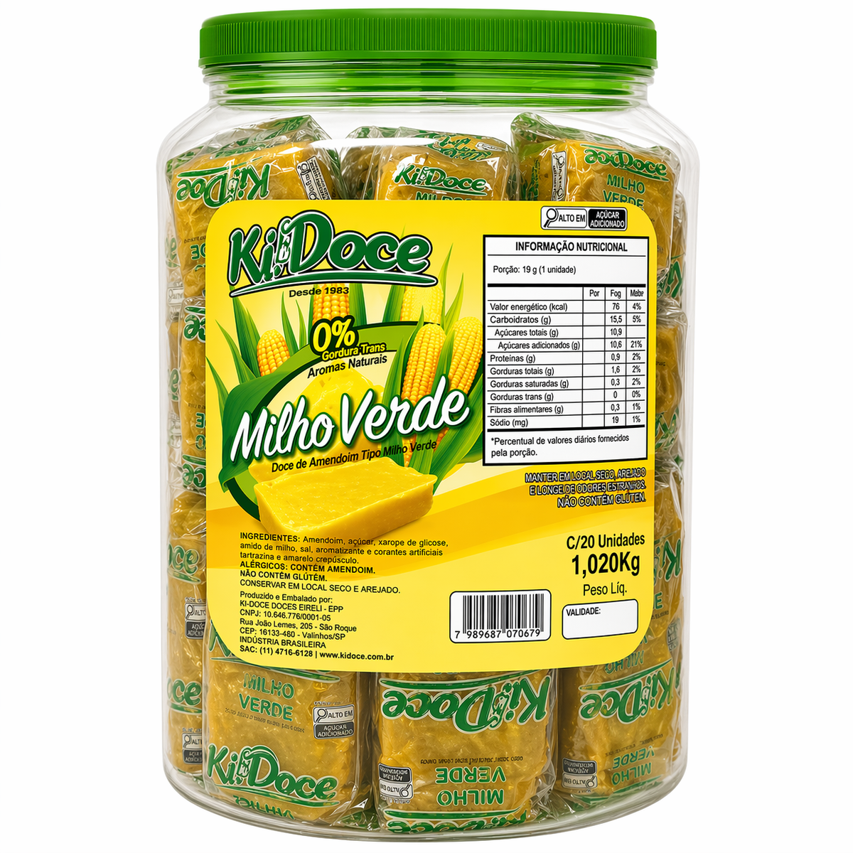 Doce de Milho Verde Ki Doce C/20 Unidades 1,020Kg