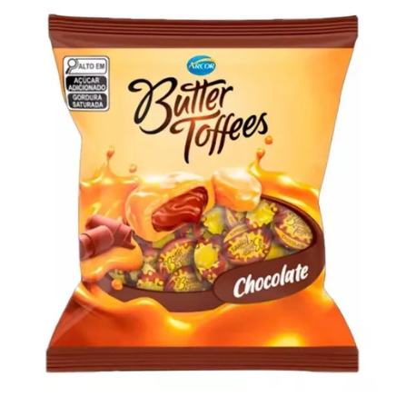 Balas Butter Toffees 500g Arcor Chocolate - Recheio Cremoso