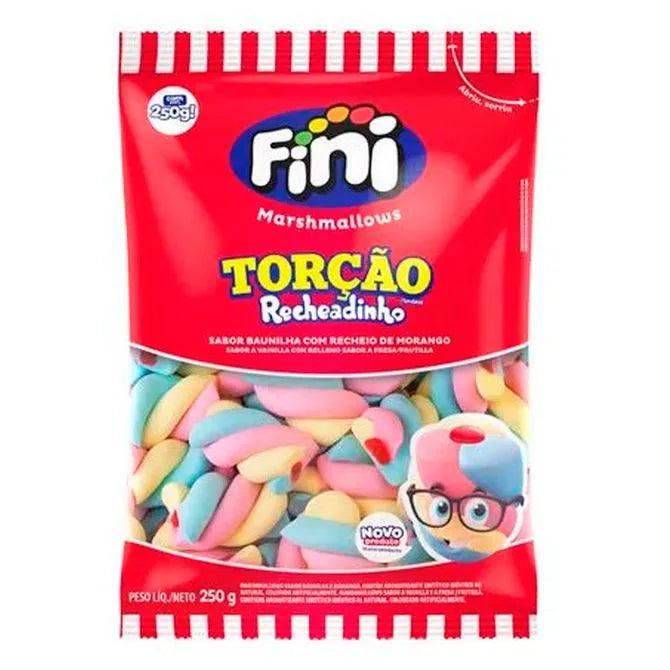 Marshmallow Fini Torção 250g - Colorido Recheado