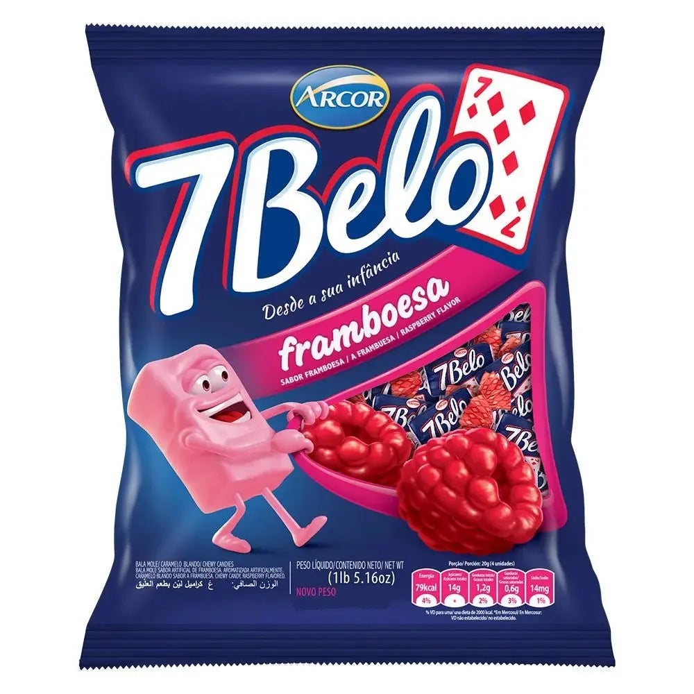 Bala 7 Belo Framboesa Arcor 500g