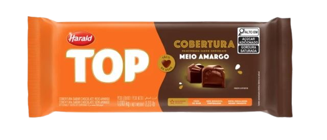 CHOCOLATE TOP HARALD FRACIONADO MEIO AMARGO 1,01KG