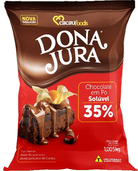 CHOCOLATE DONA JURA 35 % 1,005kg CACAU FOODS