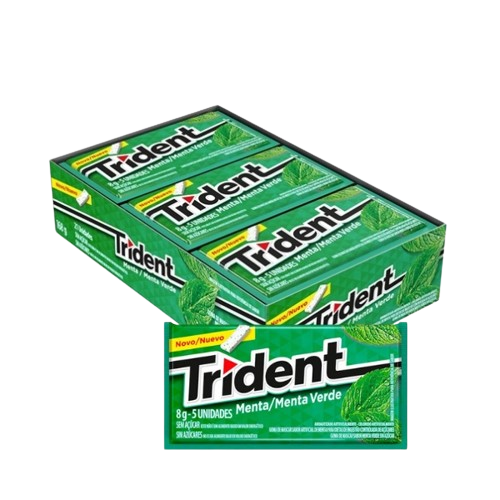 CHICLETE TRIDENT MENTA  21UN MONDELEZ