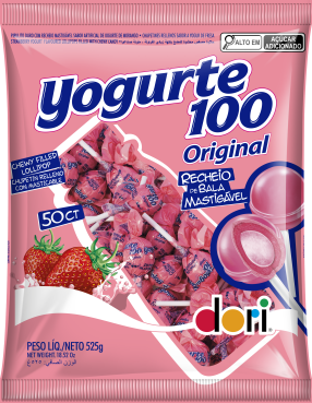 PIRULITO RECHEIO MASTIGÁVEL YOGURTE 100 ORIGINAL 525G