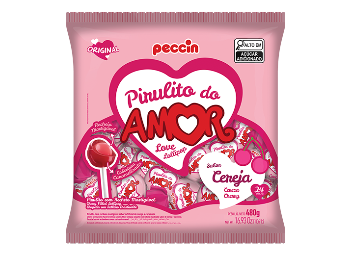 PIR PECCIN DO AMOR CEREJA C/24UN