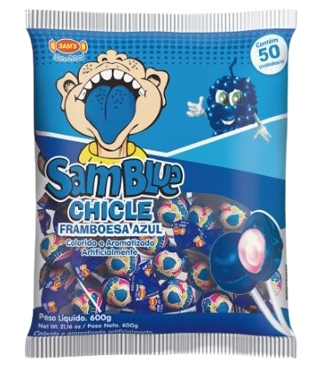 PIR SAMBLUE FRAMBOESA PINTA LINGUA C/50UN 600G